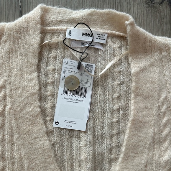 WOOL-blend MNG MANGO cardigan - Picture 3 of 3